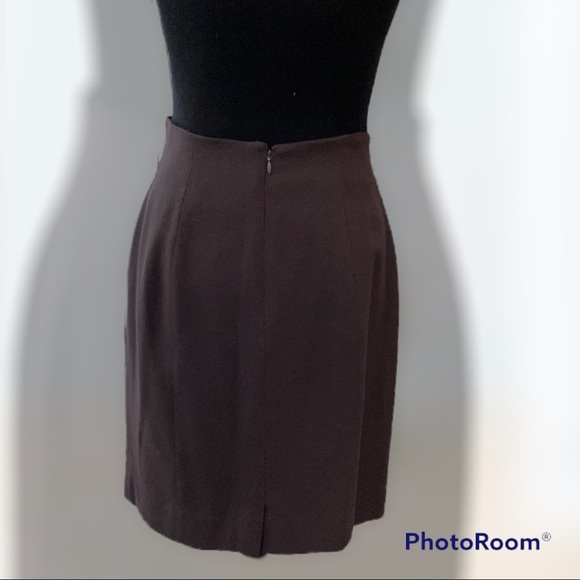🐥 2/$30 Vintage 70’s high-waisted brown worsted wool skirt! - Picture 6 of 7